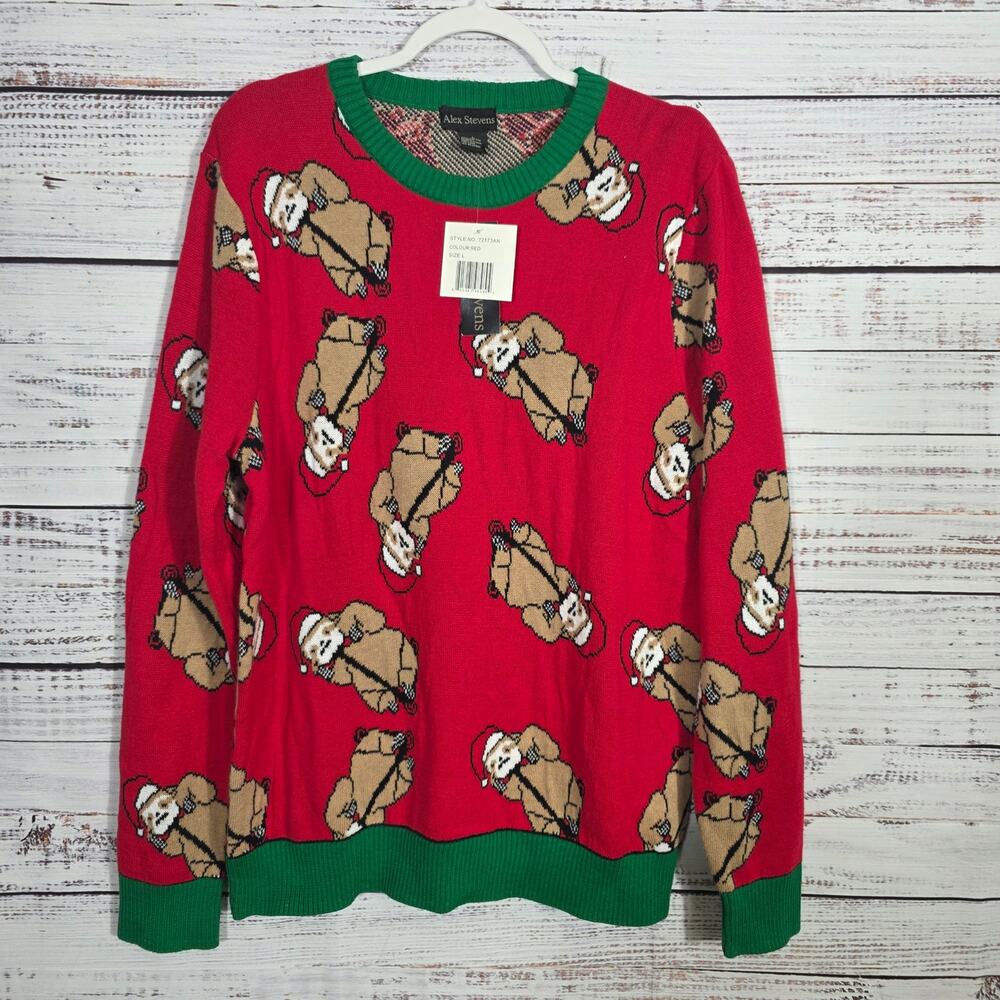 Alex Stevens Sloth Ugly Christas Sweater Men's Size Large